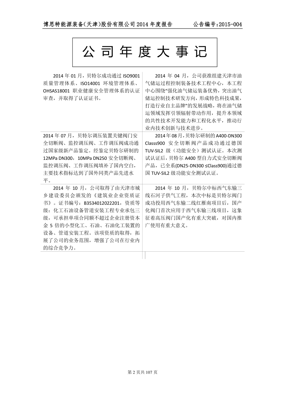 830904_2014_博思特_2014年年度报告_2015-04-19.pdf_第2页