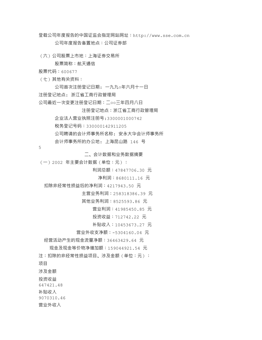 600677_2003_＊ST航通_航天通信2003年年度报告_2004-03-19.txt_第3页