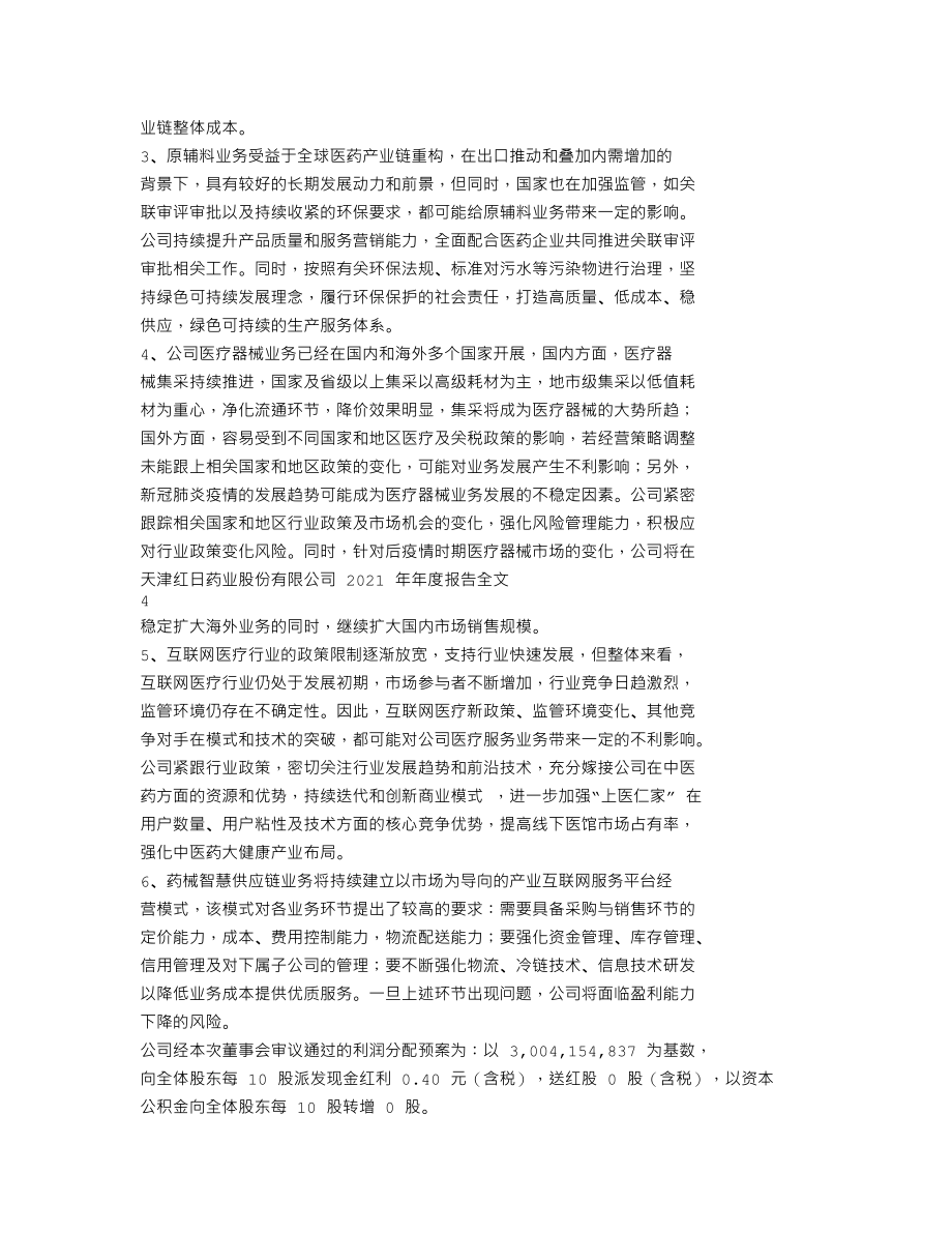 300026_2021_红日药业_2021年年度报告_2022-03-30.txt_第2页