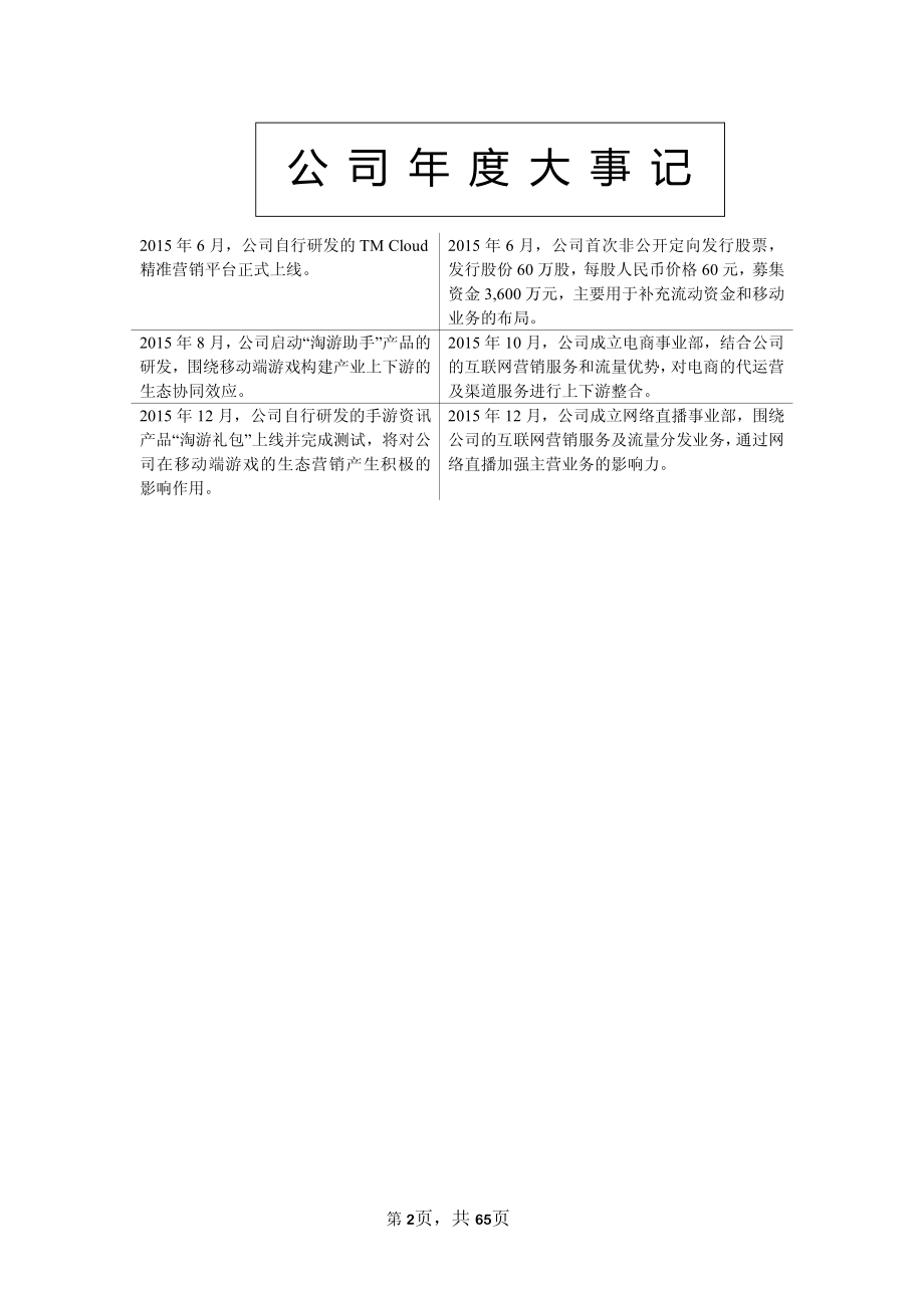 831764_2015_拓美传媒_2015年年度报告_2016-03-14.pdf_第2页