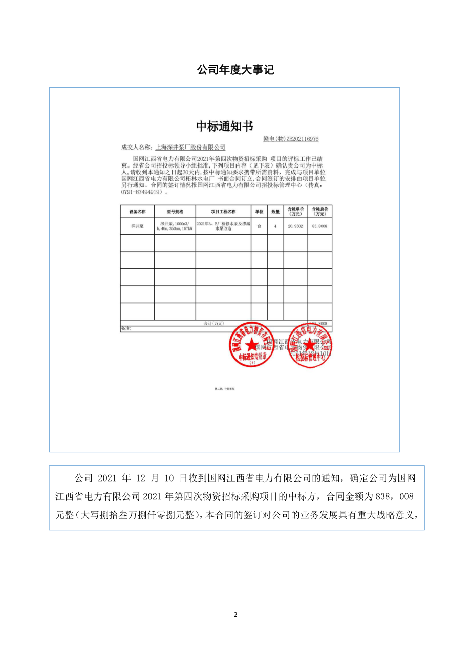 835765_2021_上深股份_2021年年度报告_2022-06-27.pdf_第2页