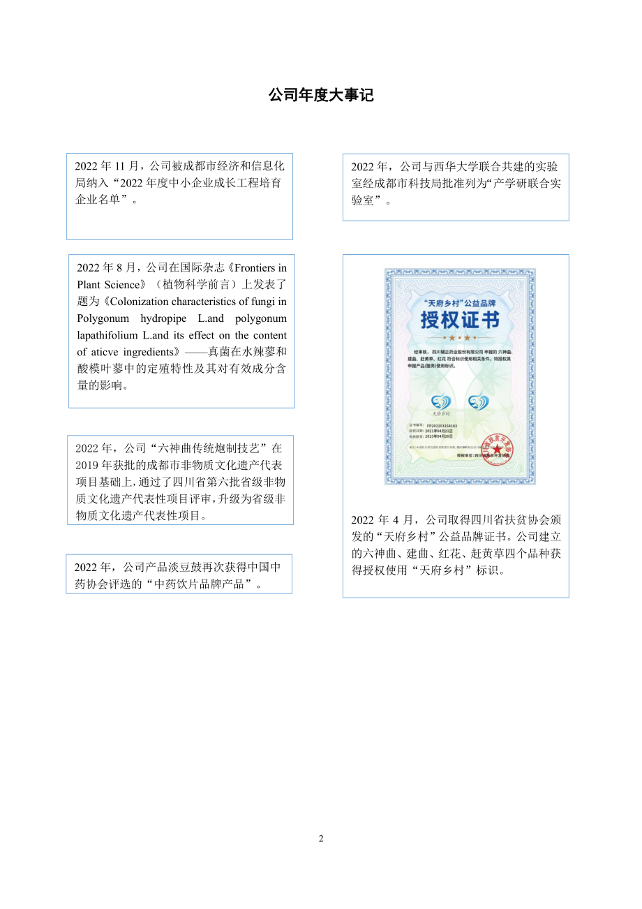 836450_2022_辅正药业_2022年年度报告_2023-04-20.pdf_第2页