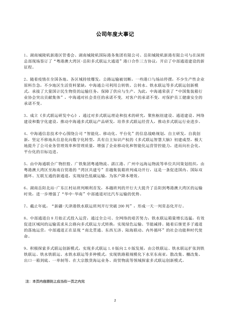 836602_2021_中海通_2021年年度报告_2023-04-26.pdf_第2页