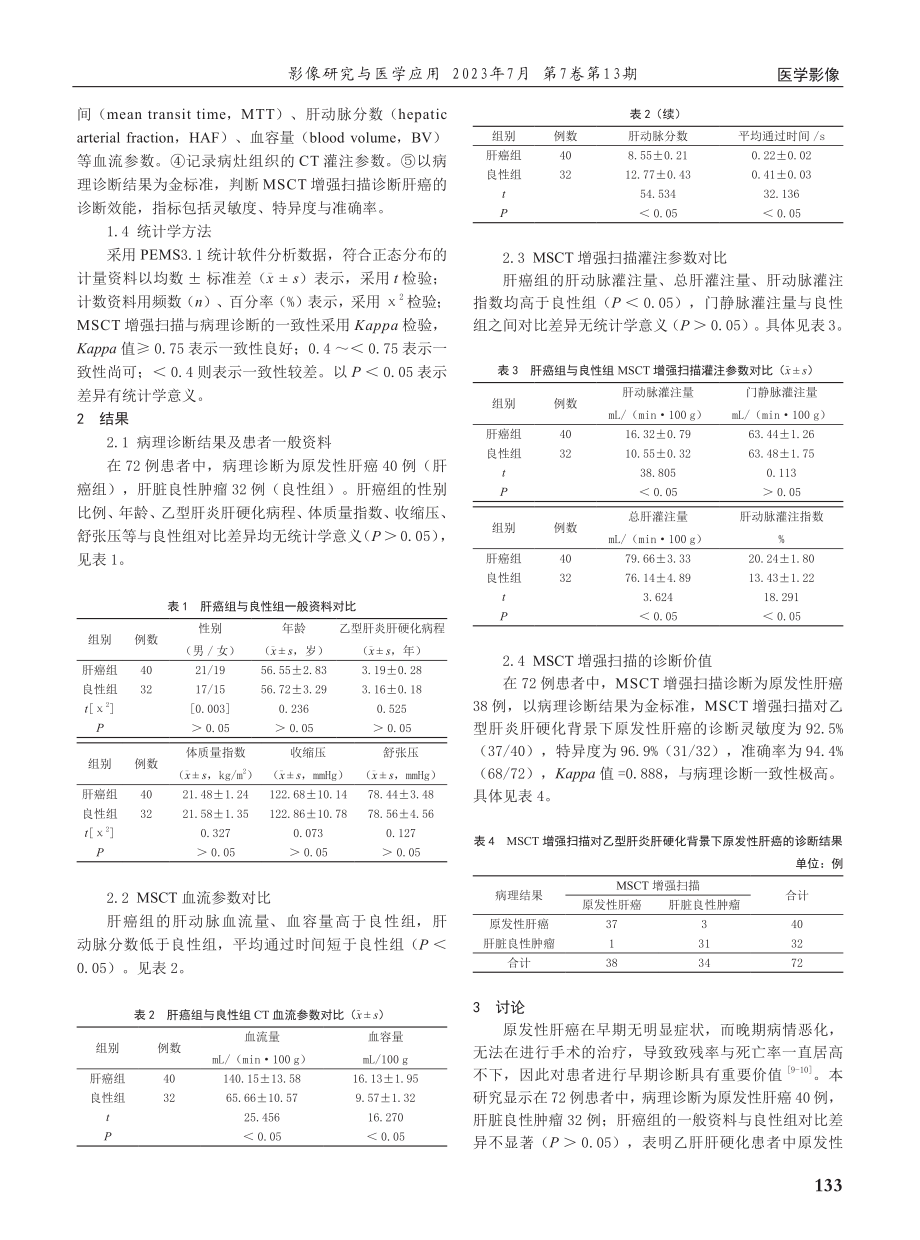 MSCT增强扫描对乙型肝炎肝硬化背景下原发性肝癌的诊断价值.pdf_第2页