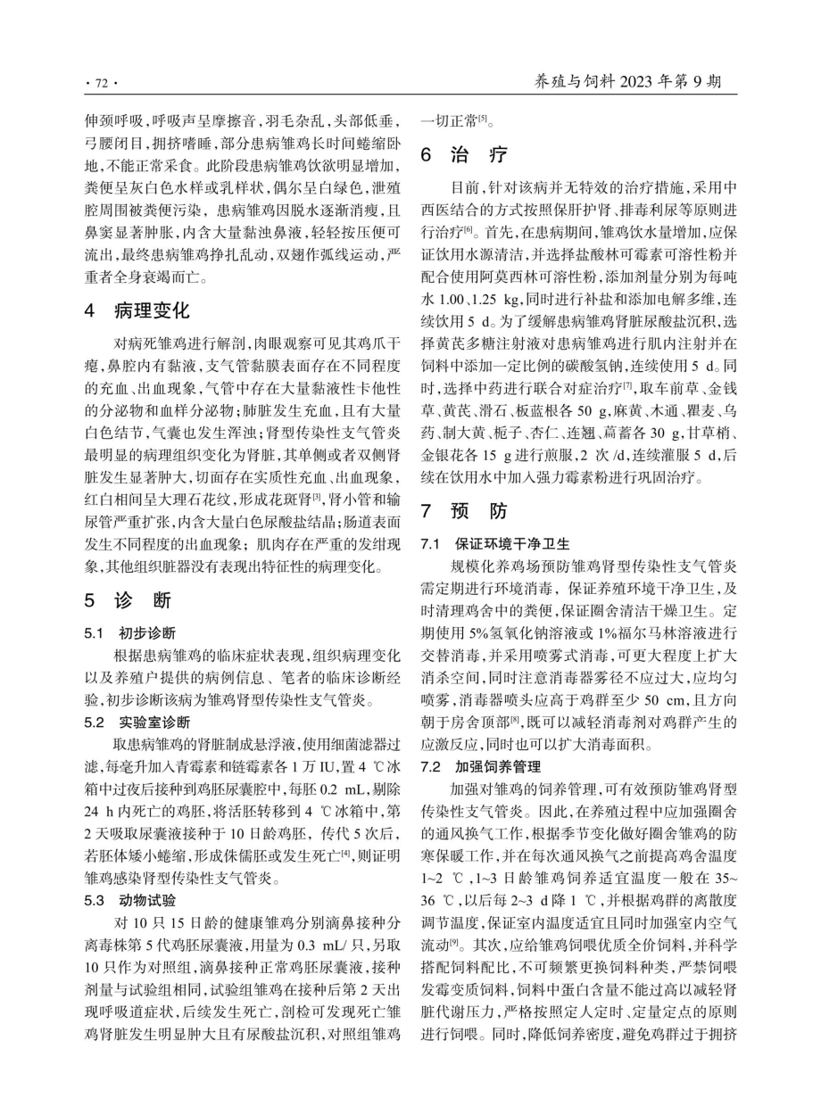 1例雏鸡肾型传染性支气管炎的诊治.pdf_第2页