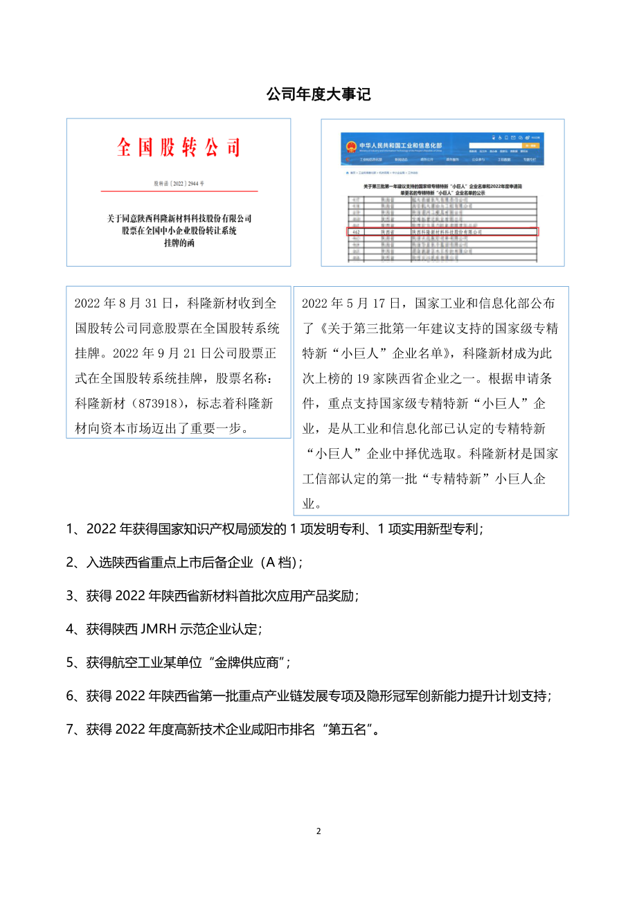 873918_2022_科隆新材_2022年年度报告_2023-09-27.pdf_第2页