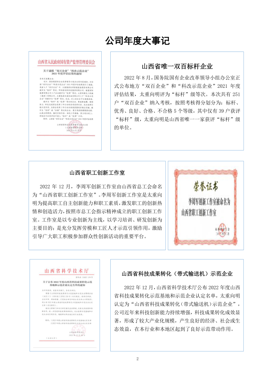 871757_2022_太重向明_2022年年度报告_2023-04-25.pdf_第2页