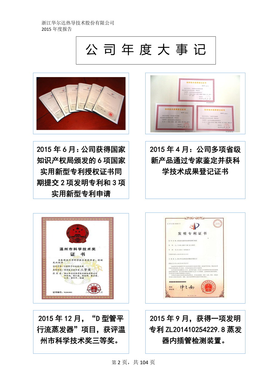 831172_2015_华尔达_2015年年度报告_2016-04-28.pdf_第2页