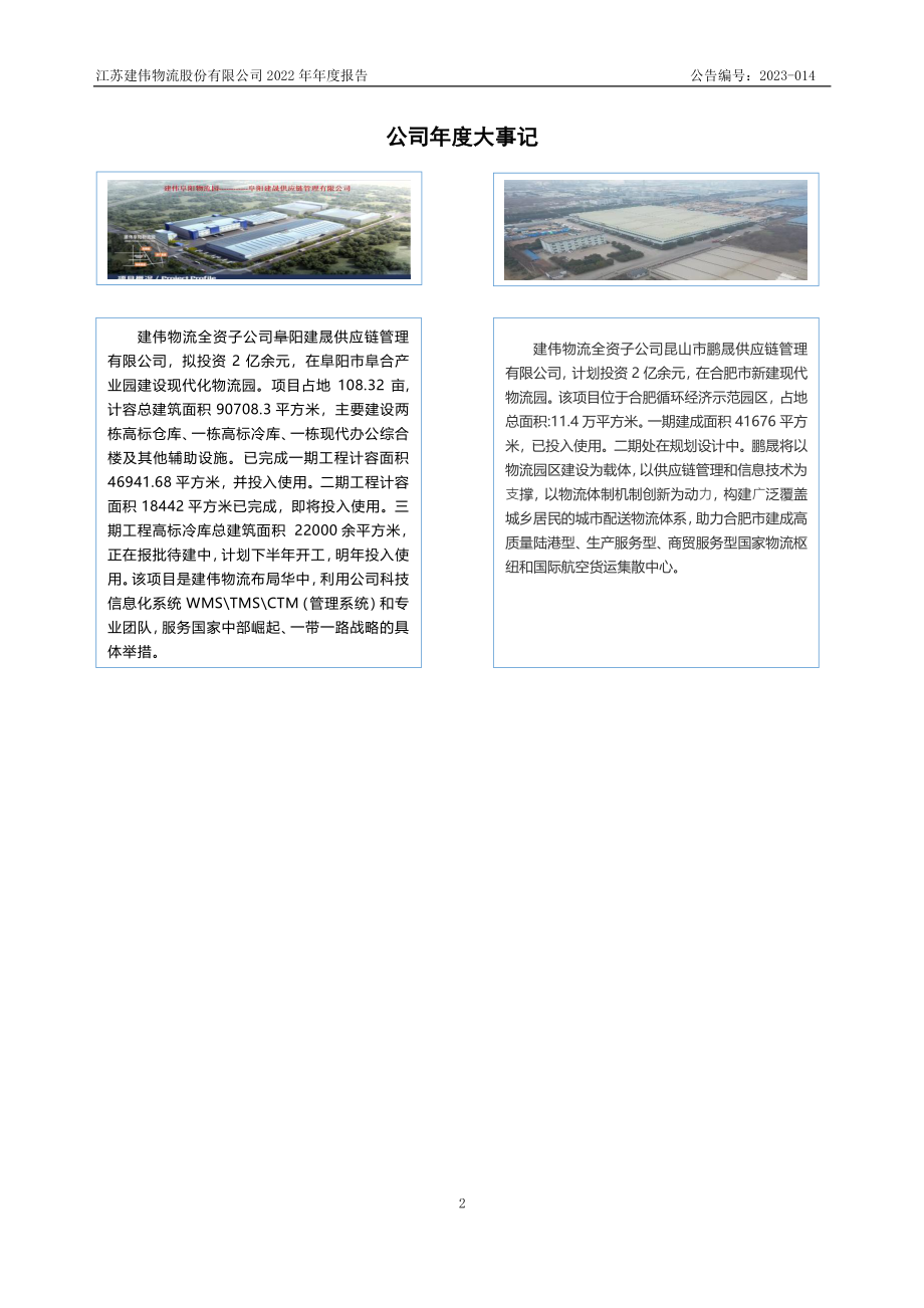 839532_2022_建伟物流_2022年年度报告_2023-04-24.pdf_第2页