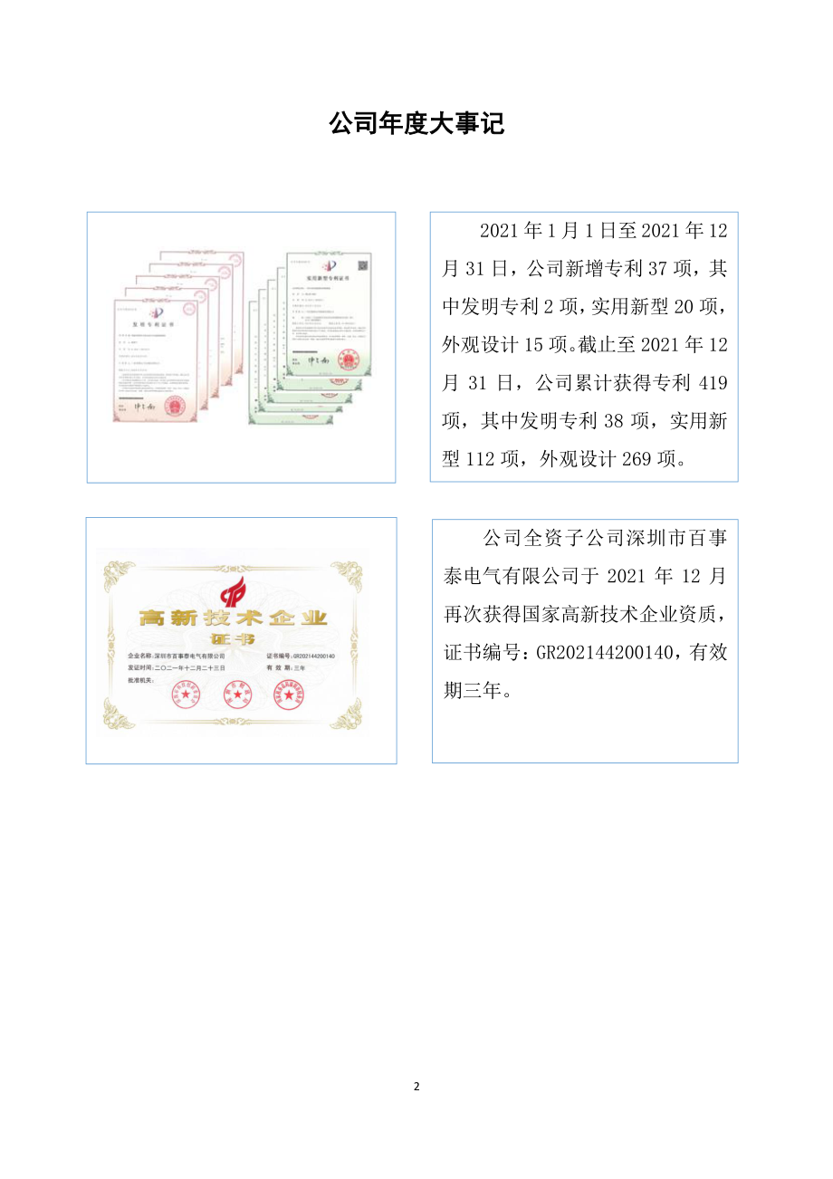 833663_2021_百事泰_2021年年度报告_2022-04-27.pdf_第2页