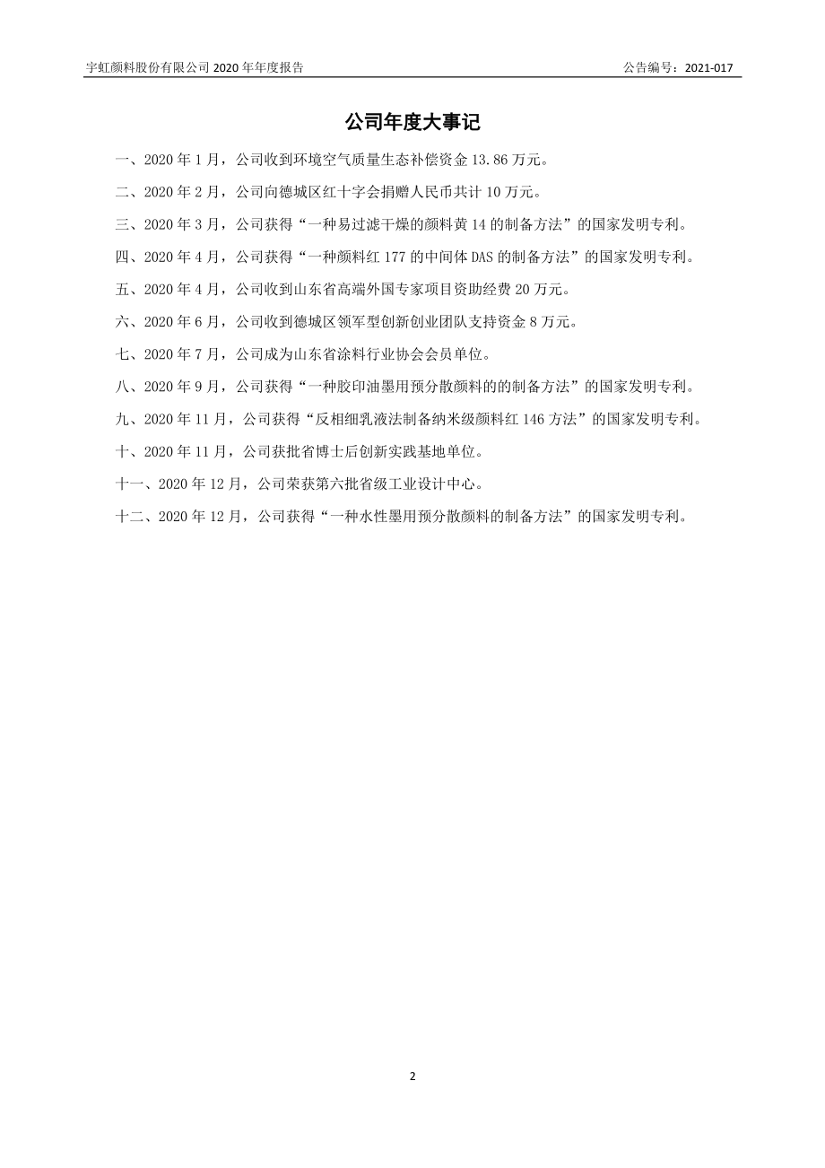 831270_2020_宇虹颜料_2020年年度报告_2021-03-28.pdf_第2页