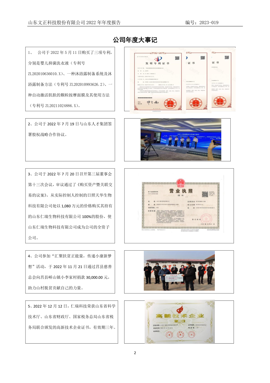 831556_2022_文正科技_2022年年度报告_2023-04-24.pdf_第2页