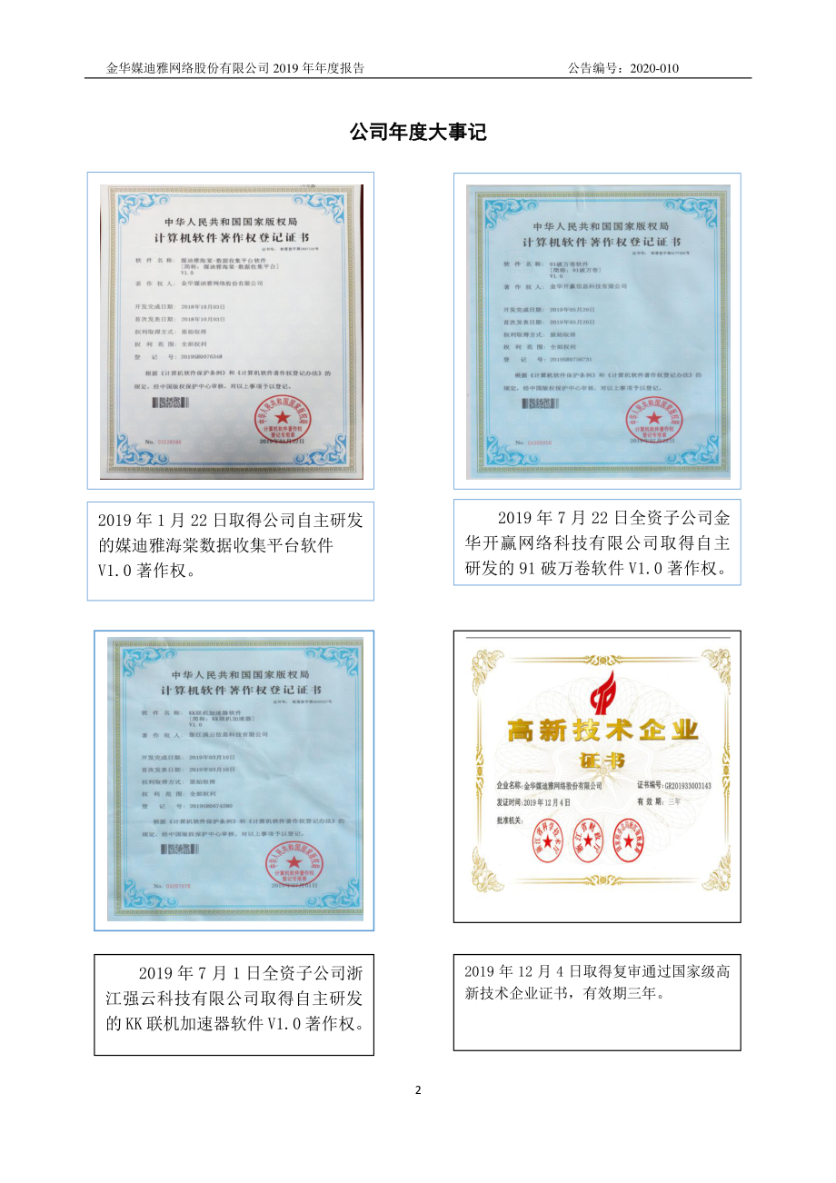 838895_2019_媒迪雅_2019年年度报告_2020-04-14.pdf_第2页