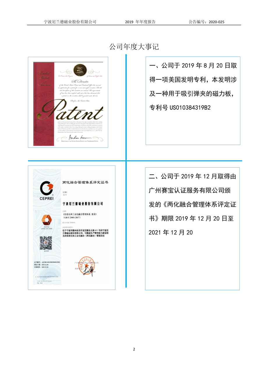 838828_2019_尼兰德_2019年年度报告_2020-05-24.pdf_第2页