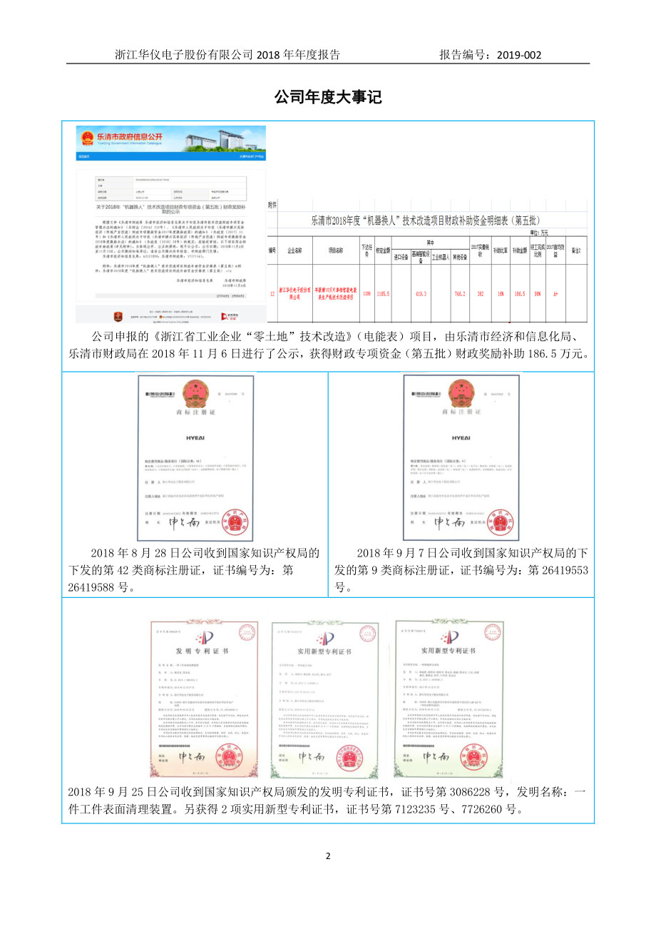 838314_2018_华仪电子_2018年年度报告_2019-04-18.pdf_第2页