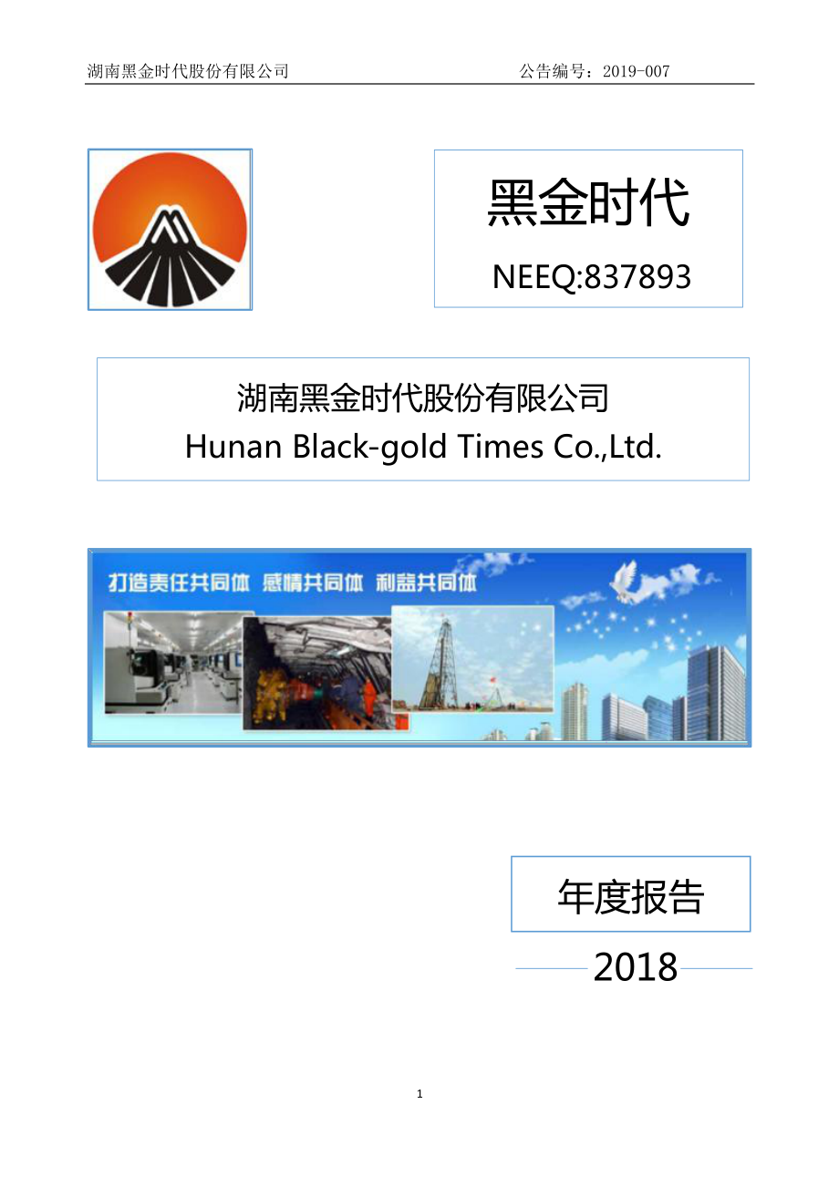 837893_2018_黑金时代_2018年年度报告_2019-04-28.pdf_第1页