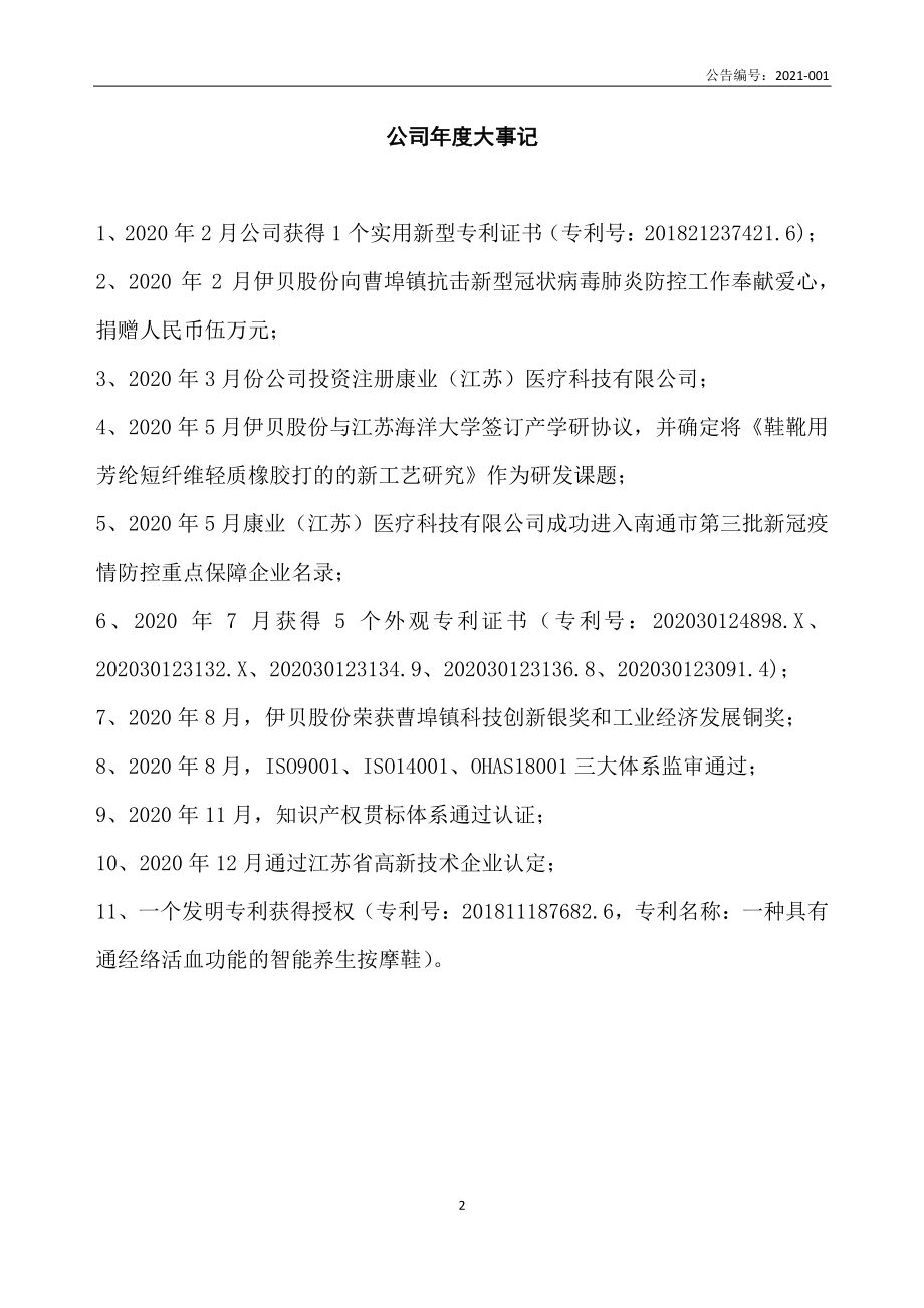 834702_2020_伊贝股份_2020年年度报告_2021-04-12.pdf_第2页