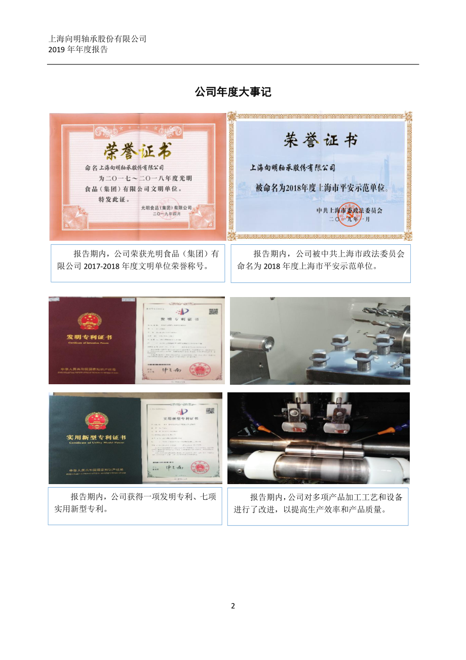 832468_2019_向明轴承_2019年年度报告_2020-06-01.pdf_第2页