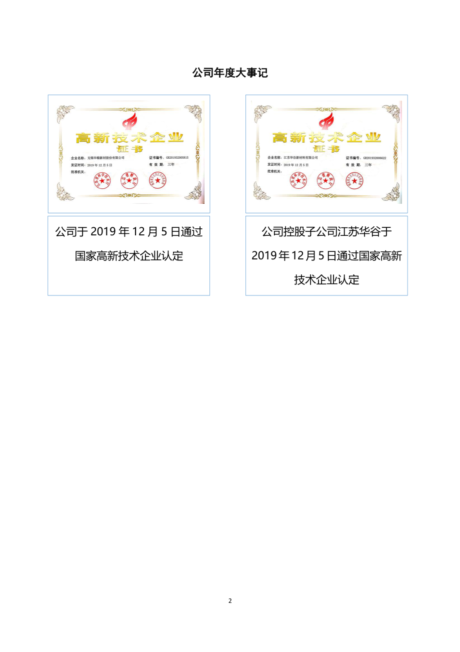 830829_2019_华精新材_2019年年度报告_2020-04-29.pdf_第2页