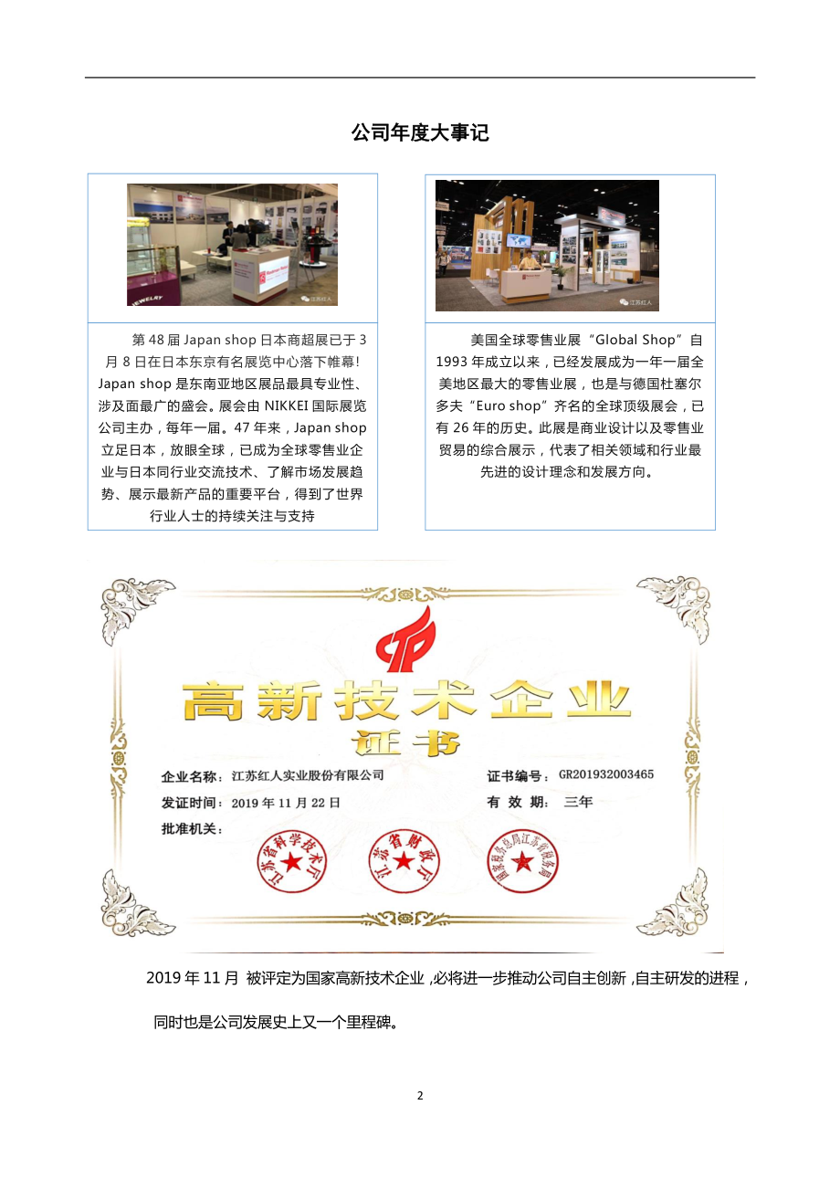 872395_2019_江苏红人_2019年年度报告_2020-04-26.pdf_第2页