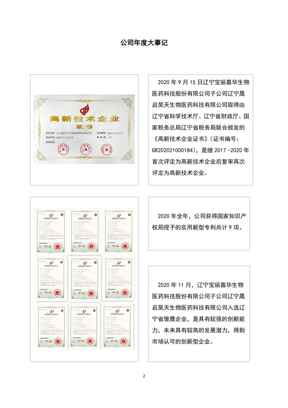 871652_2020_宝丽嘉华_2020年年度报告_2021-04-14.pdf_第2页