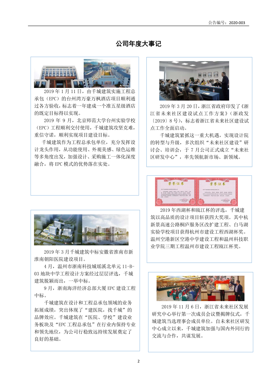 871711_2019_千城建筑_2019年年度报告_2020-04-21.pdf_第2页