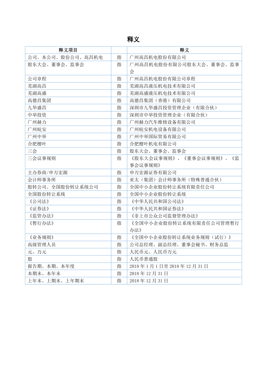 870605_2018_高昌机电_2018年年度报告_2019-04-28.pdf_第3页