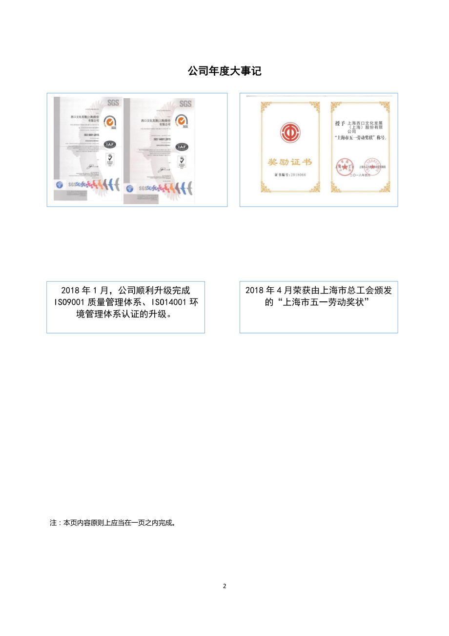 872797_2018_西口文化_2018年年度报告_2019-04-25.pdf_第2页