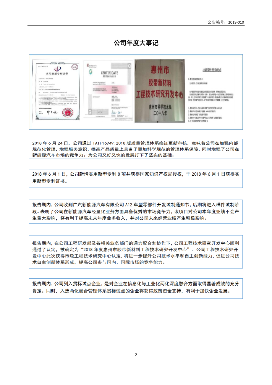 870529_2018_东铭新材_2018年年度报告_2019-04-28.pdf_第2页