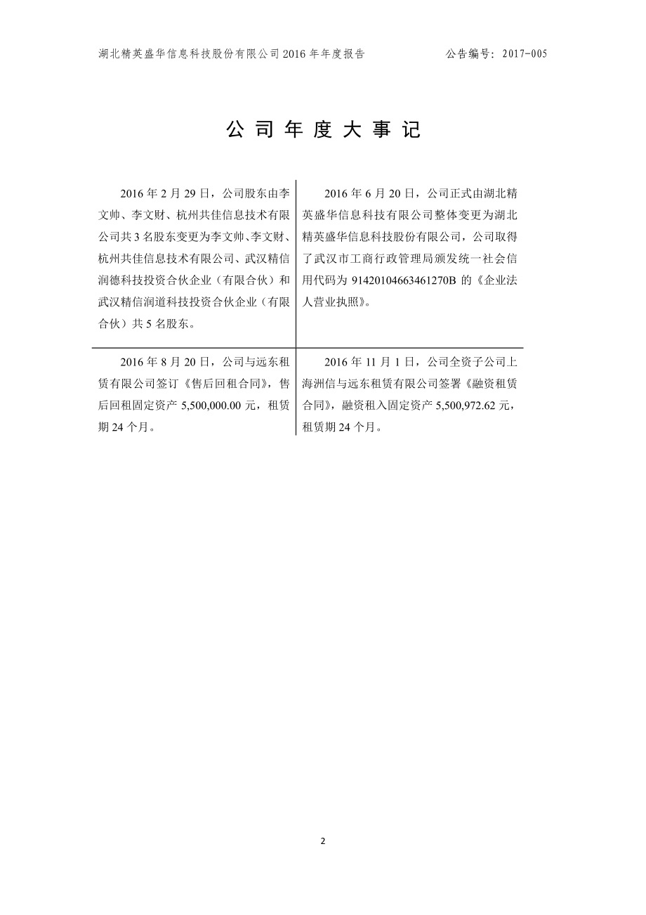 870852_2016_精信科技_2016年年度报告_2017-04-25.pdf_第2页