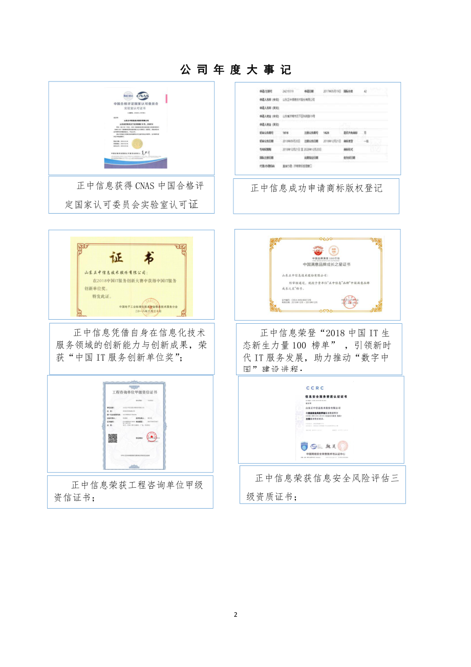 872044_2018_正中信息_2018年年度报告_2019-04-25.pdf_第2页