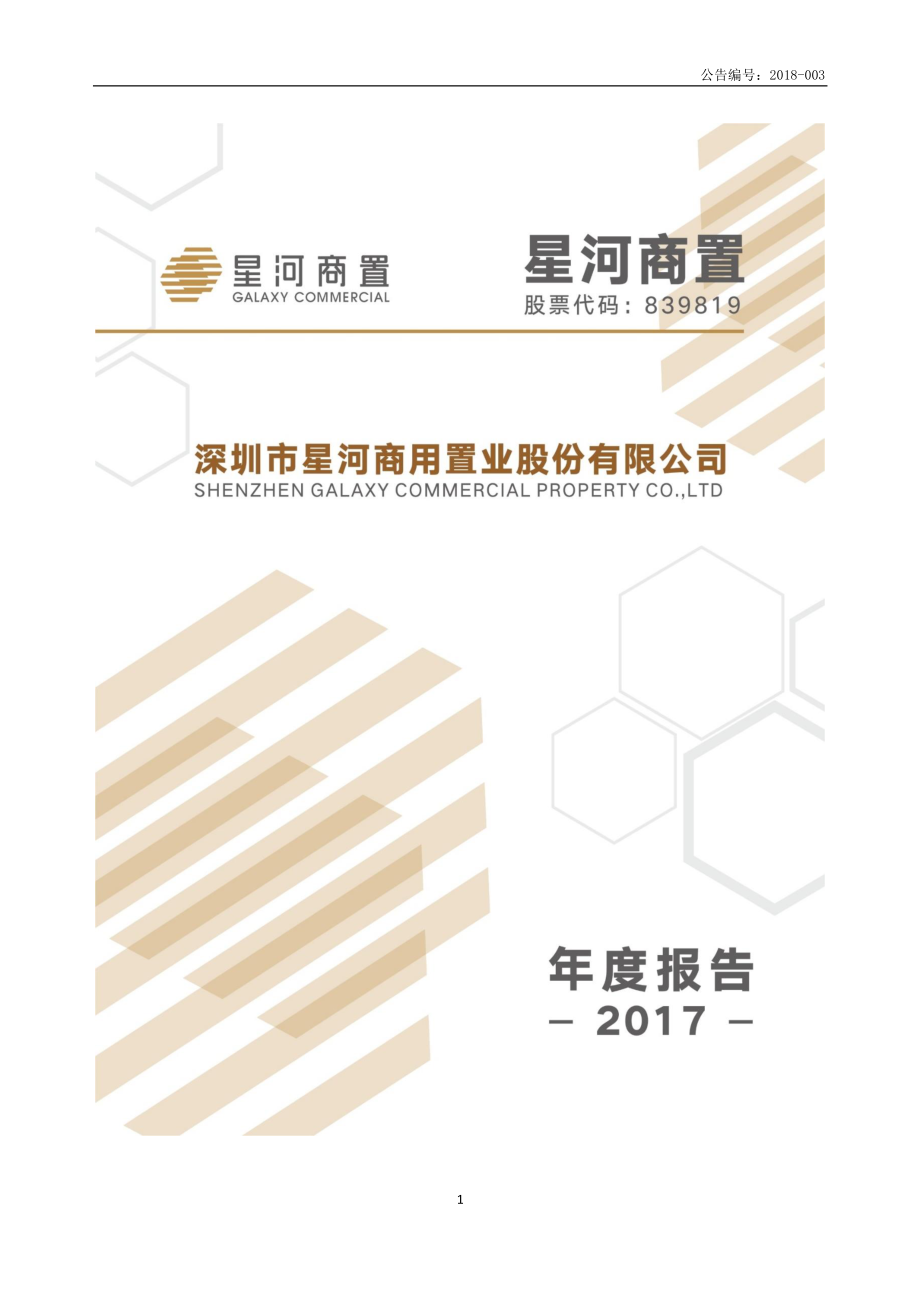 839819_2017_星河商置_2017年年度报告_2018-03-21.pdf_第1页