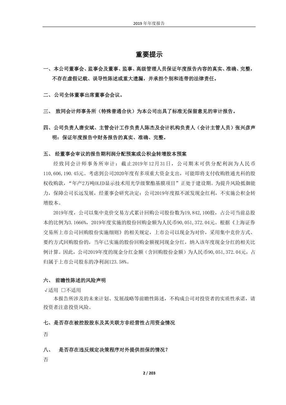 601208_2019_东材科技_2019年年度报告_2020-04-28.pdf_第2页