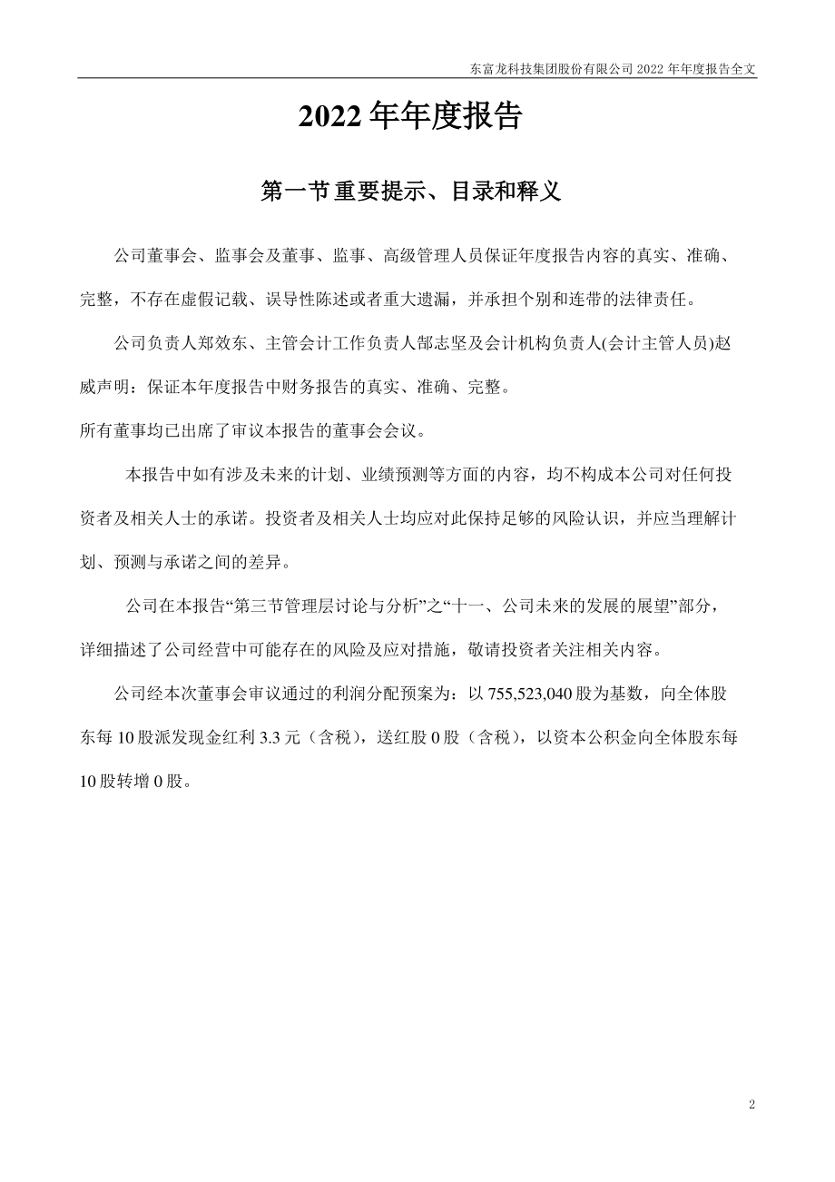 300171_2022_东富龙_2022年年度报告_2023-04-26.pdf_第2页