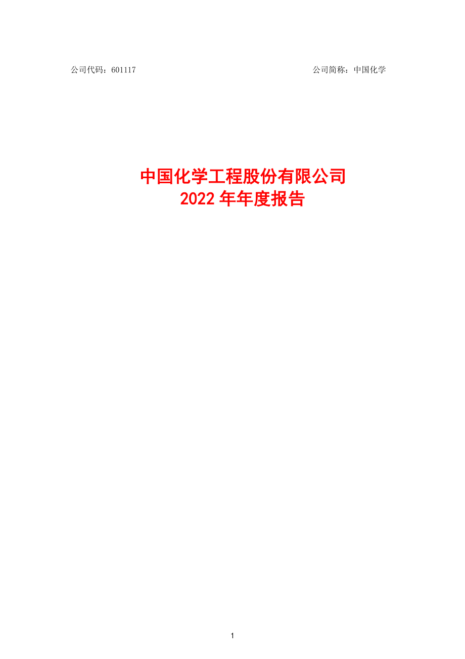 601117_2022_中国化学_中国化学2022年年度报告_2023-03-27.pdf_第1页