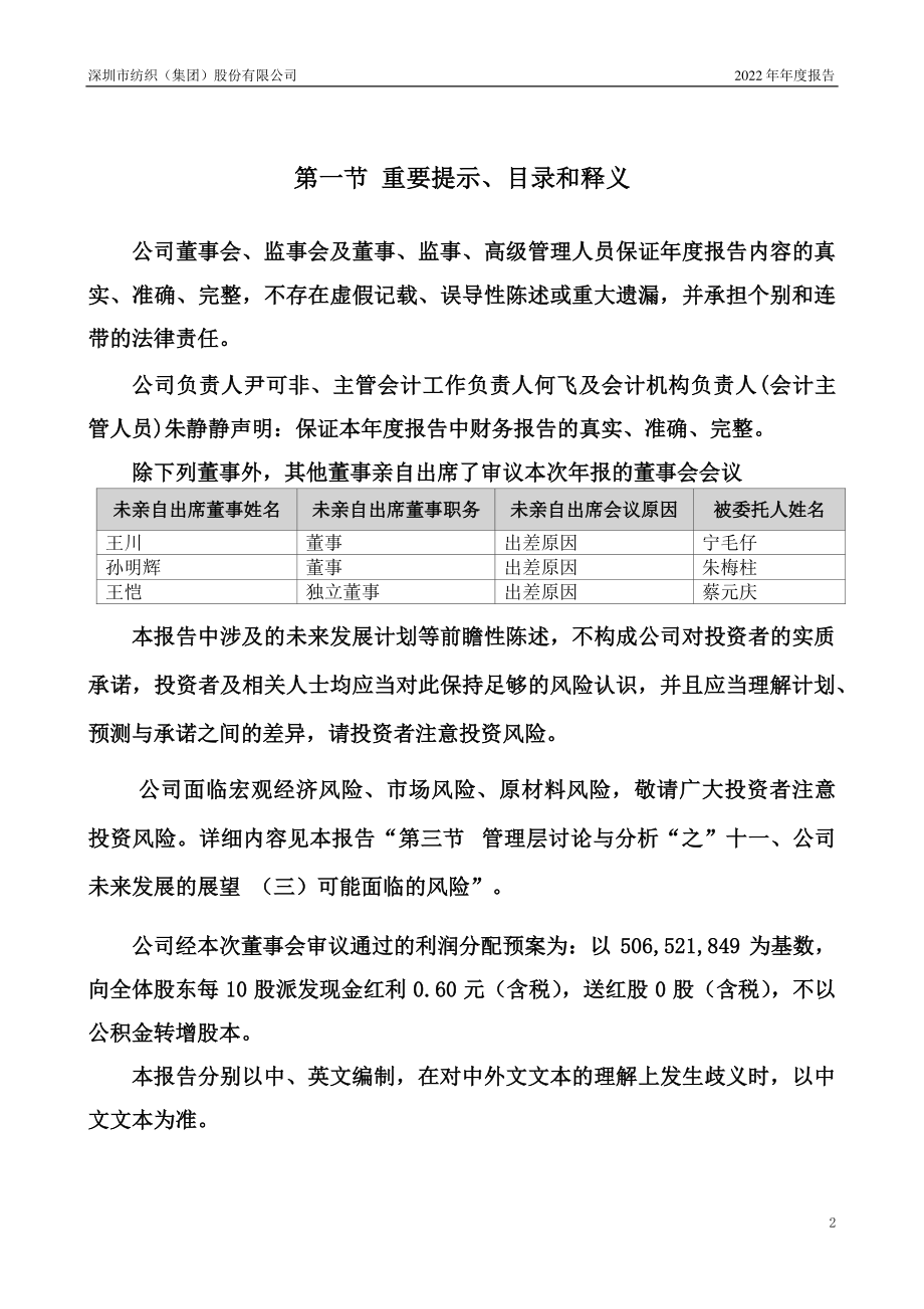 000045_2022_深纺织A_2022年年度报告_2023-04-03.pdf_第2页