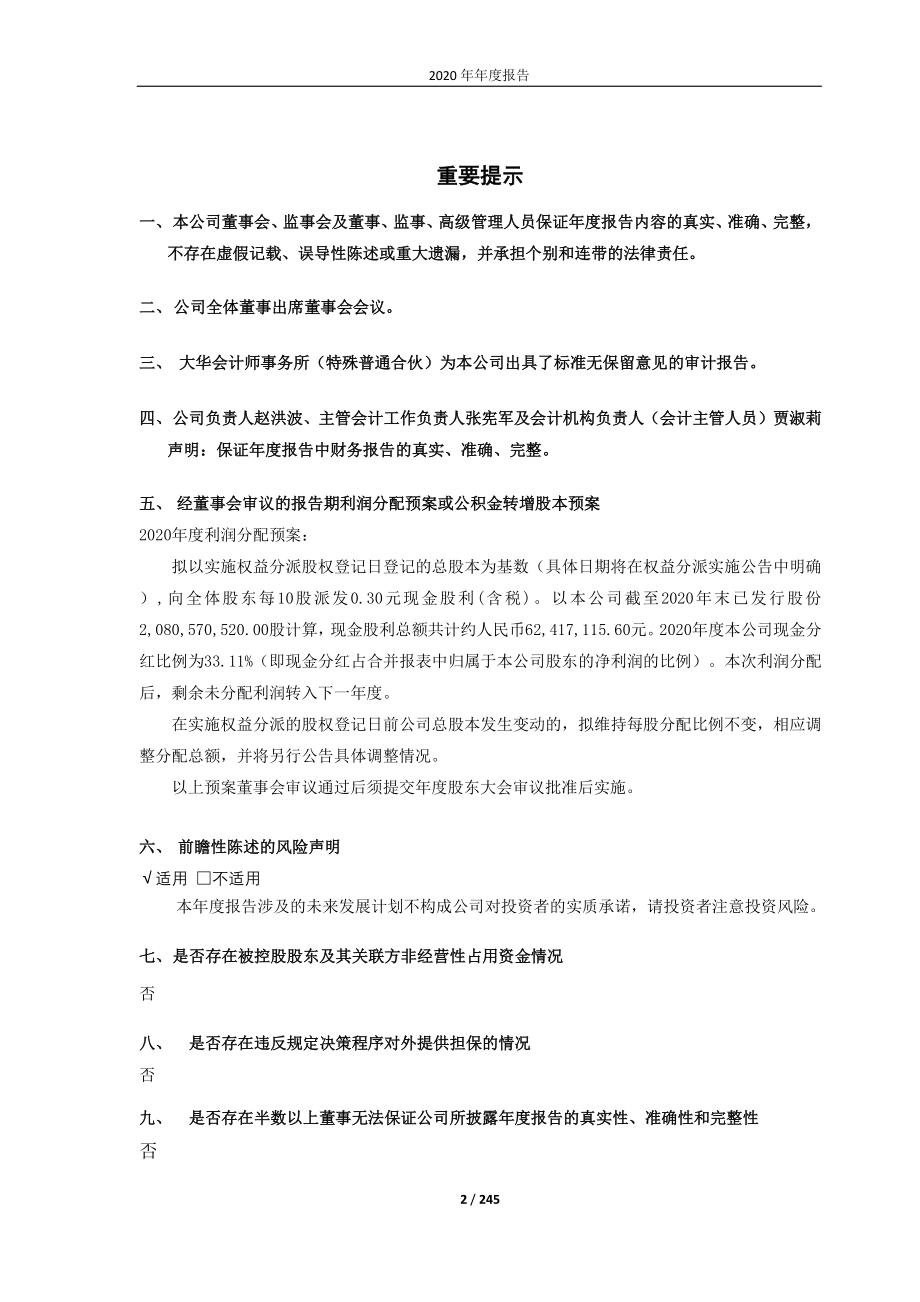 600864_2020_哈投股份_哈投股份2020年年度报告_2021-04-23.pdf_第2页