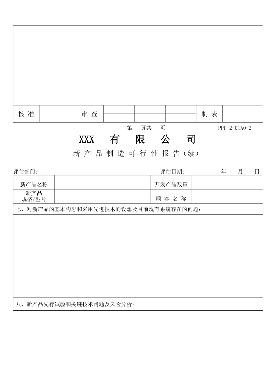 XX有限公司新产品制造可行性报告.doc_第3页