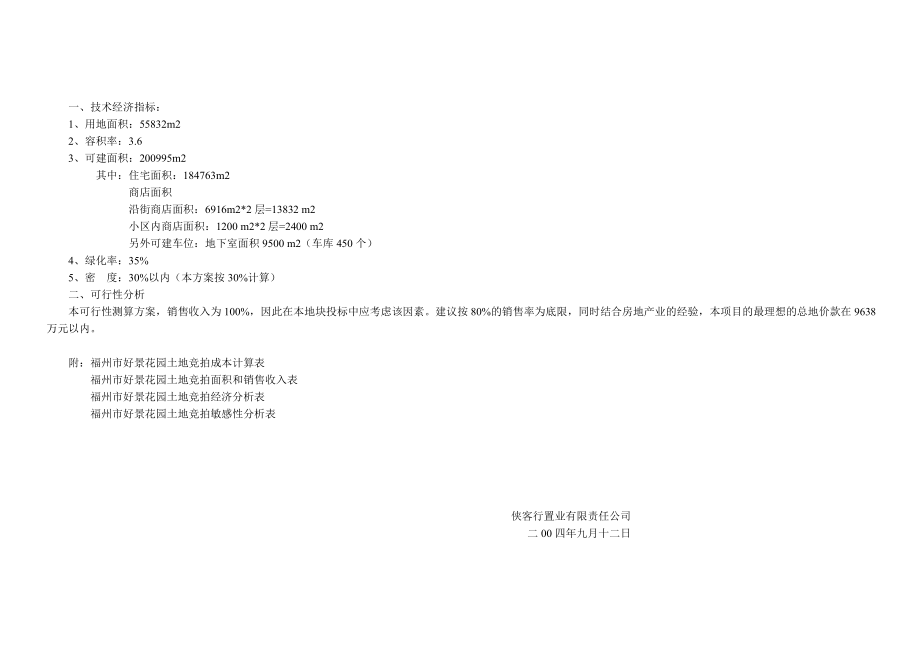 福州市好景花园土地竞拍可行性分析报告.doc_第3页