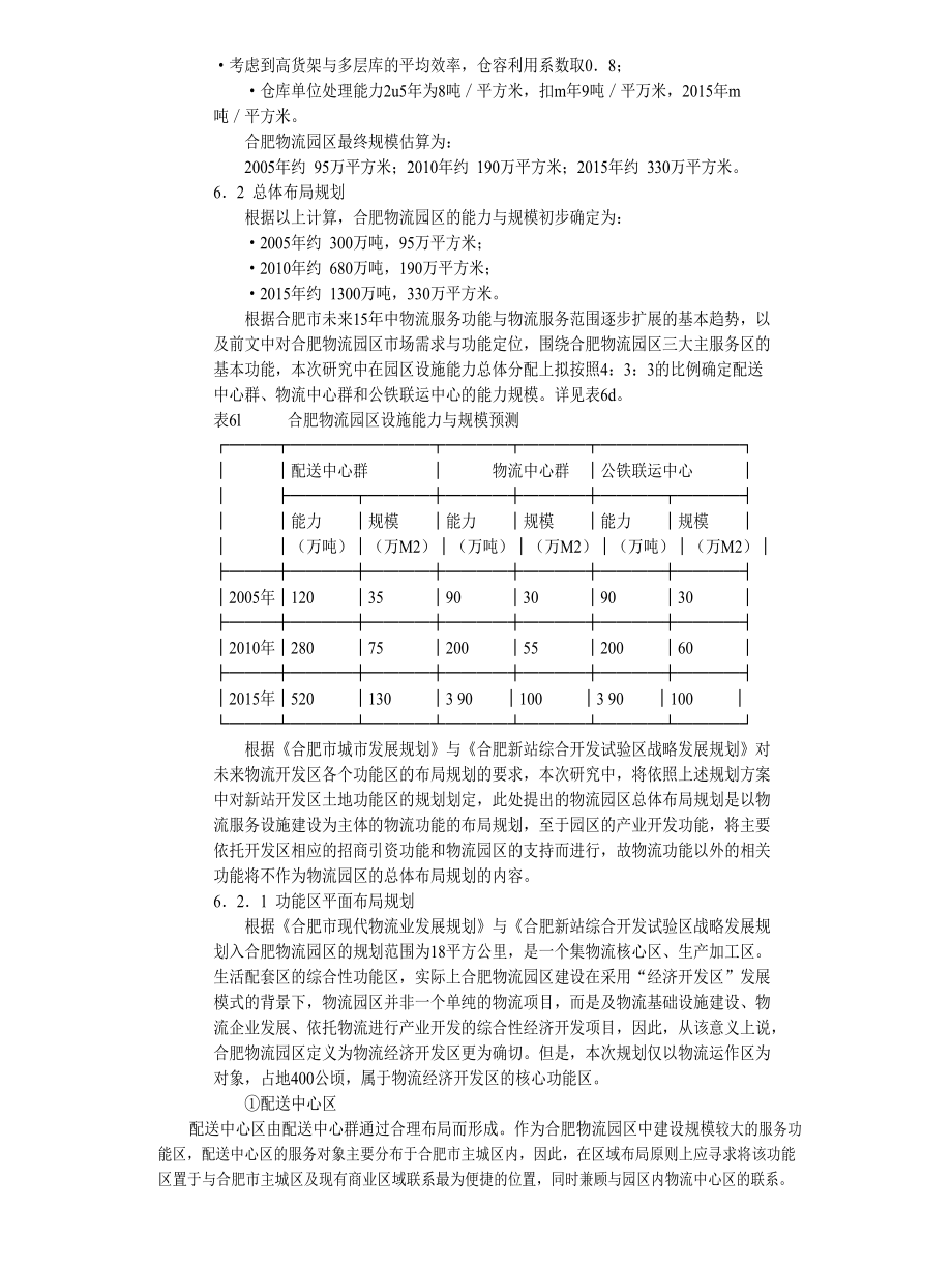 合肥现代物流园区-可行性研究报告6-总体发展规划.doc_第3页