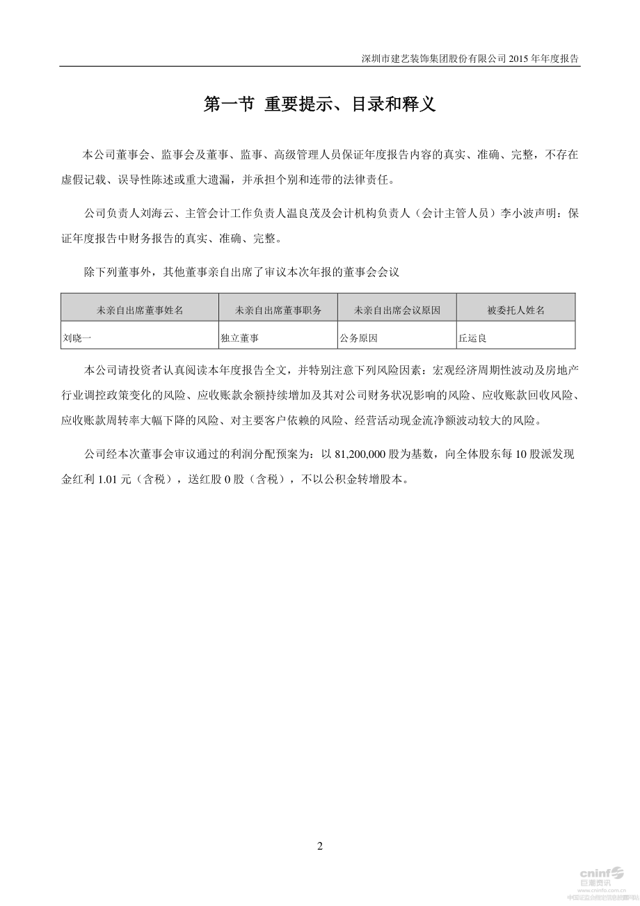 002789_2015_建艺集团_2015年年度报告_2016-04-14.pdf_第2页