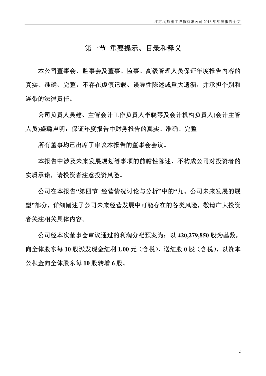 002483_2016_润邦股份_2016年年度报告_2017-04-17.pdf_第2页