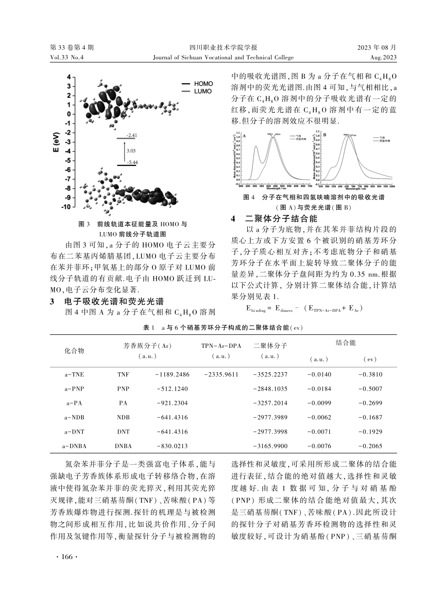 氮杂苯并菲基元取代的α-氰基二苯乙烯对硝基芳环类爆炸物的探针性能研究.pdf_第3页