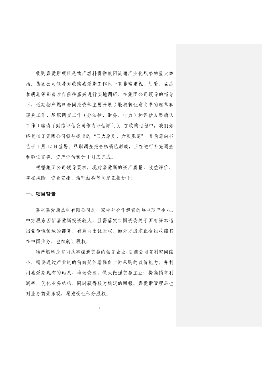 收购嘉兴嘉爱斯热电有限公司初步可.doc_第2页