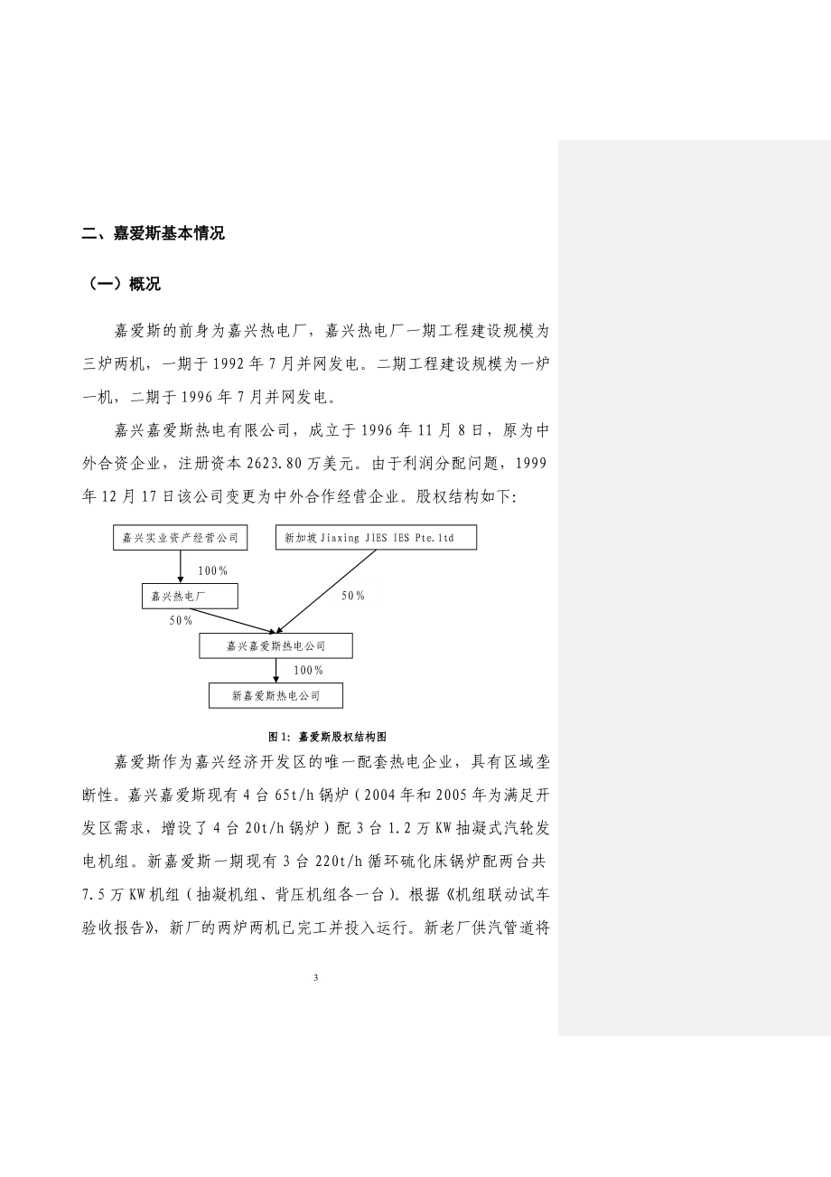 收购嘉兴嘉爱斯热电有限公司初步可.doc_第3页