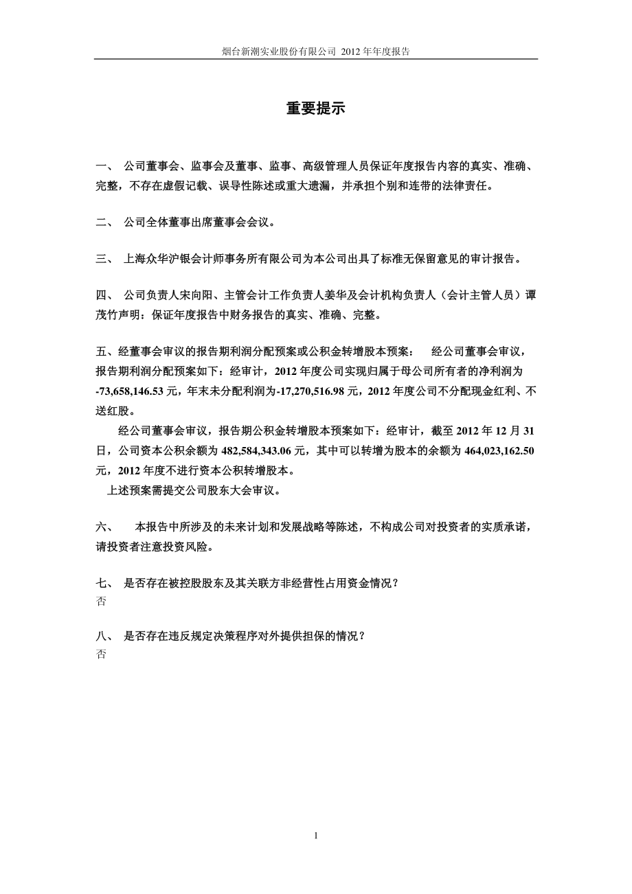 600777_2012_新潮实业_2012年年度报告_2013-04-16.pdf_第2页