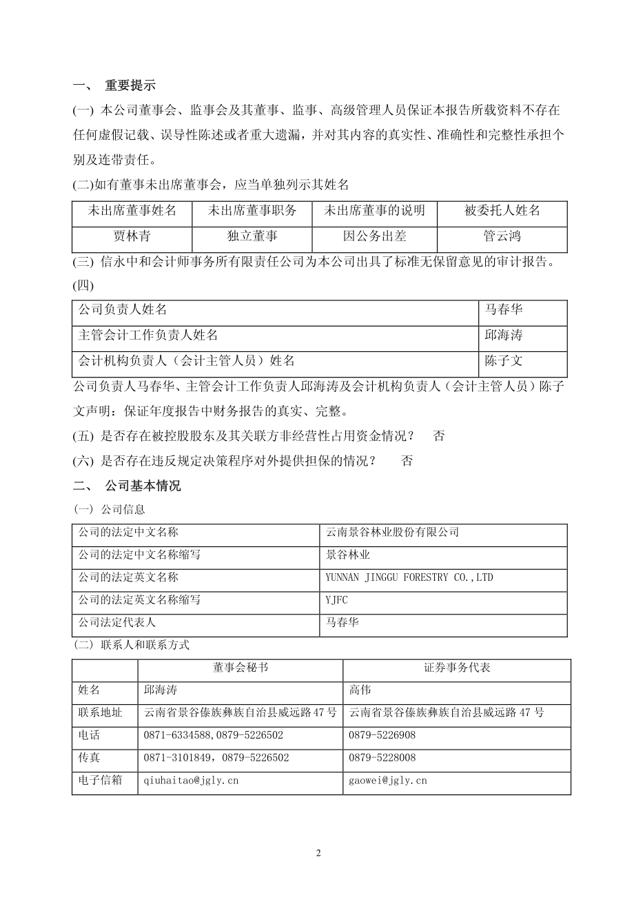 600265_2010_景谷林业_2010年年度报告_2011-03-11.pdf_第3页