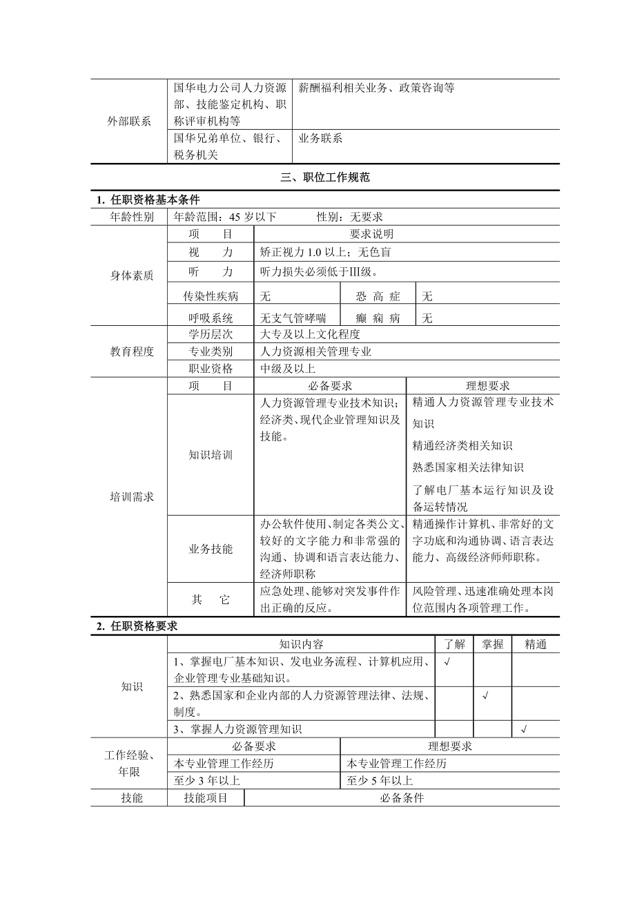 岗位职责说明书-薪酬主管.doc_第3页