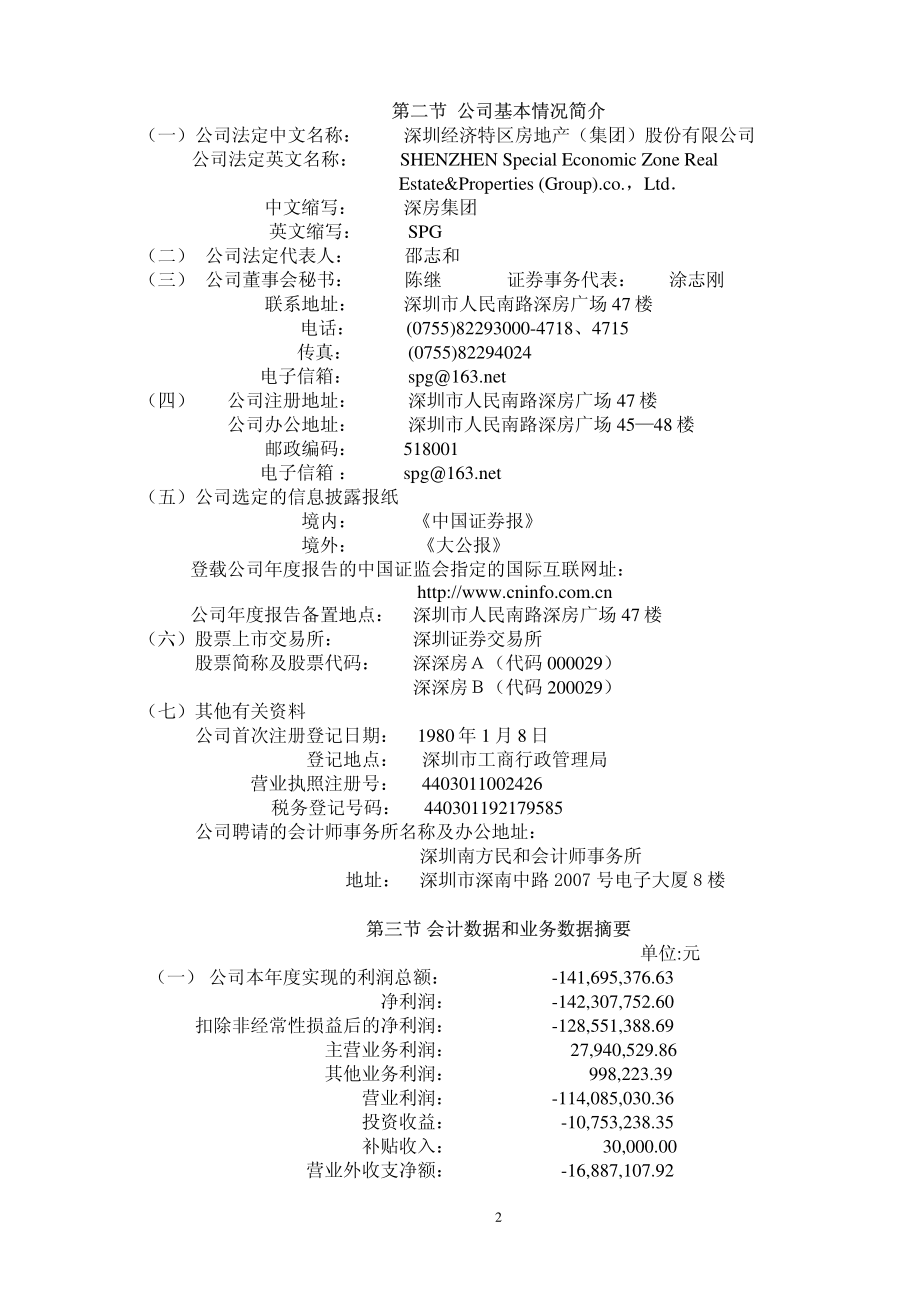 000029_2004_深深房A_深深房A2004年年度报告_2005-04-25.pdf_第2页