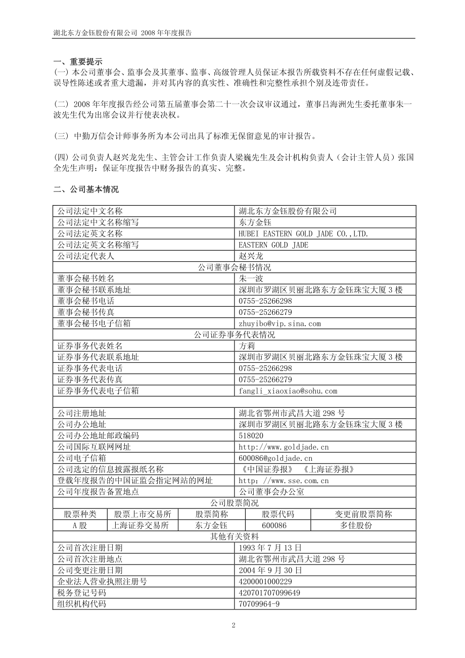 600086_2008_东方金钰_2008年年度报告_2009-04-29.pdf_第3页